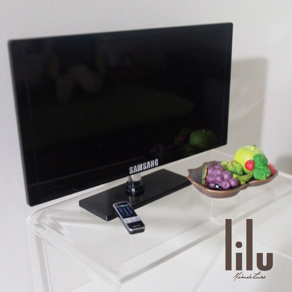Lati doll or similar Dolls New LED TV Miniature for dollhouse scale 1:12