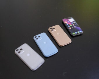 Scale 1:12 - 1 pcs of iPhone 13 Pro Max Toy Miniature with box for Dollhouse miniature and similar Dolls.