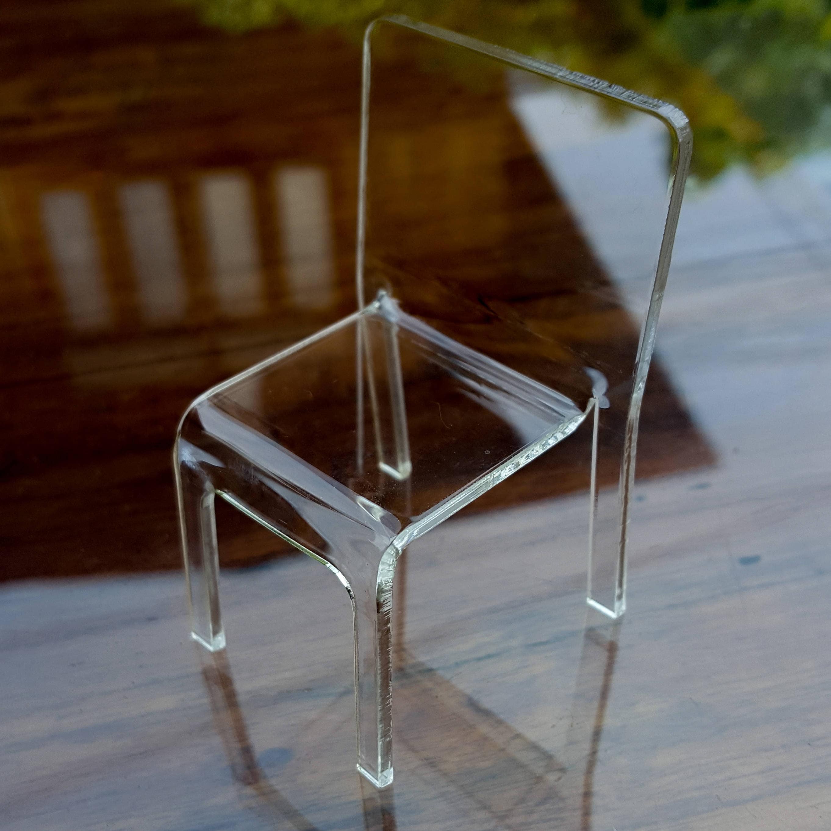 Modern miniature Clear ACRYLIC DESIGNER CHAIR Scale 112 for Etsy