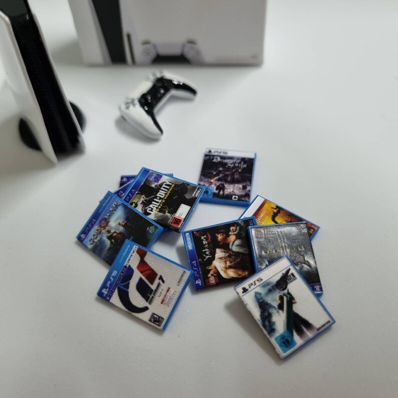 New PS5 Dollshouse Miniature Bundle Set Console Joy Etsy