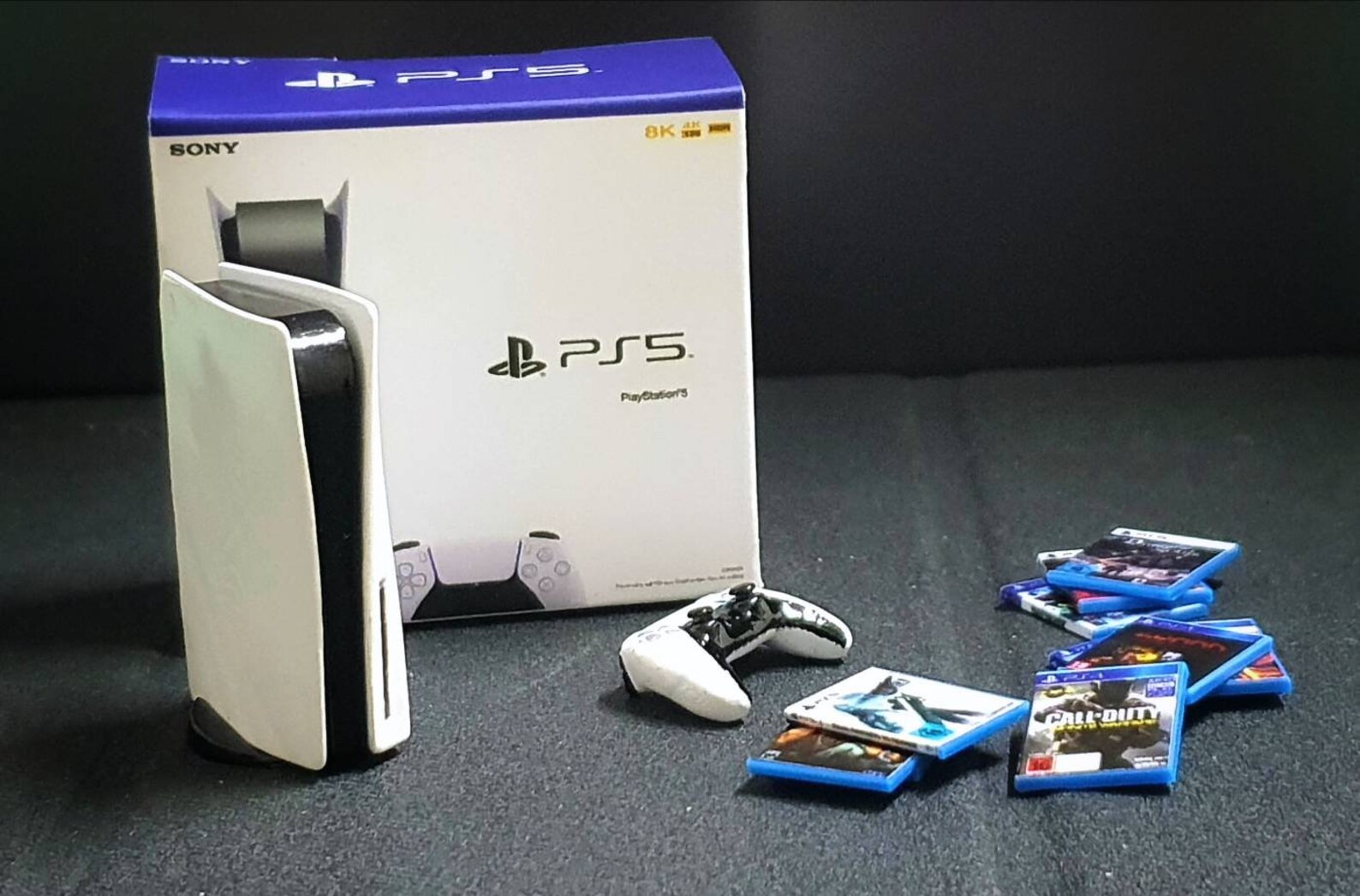 New PS5 Dollshouse Miniature Bundle Set Console Joy Etsy