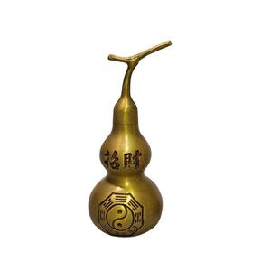 Vintage pure copper fortune gourd, auspicious ornaments, attract wealth and good luck, a good gift that symbolizes wealth and elegance