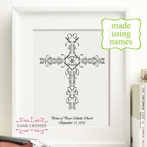 Personalized Confirmation Name Cross | 5x7 print | Confirmation gift for boys | Confirmation gift for girls | Name Cross | FREE SHIPPING
