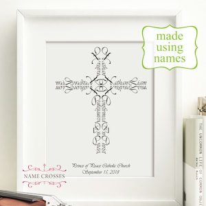 Personalized Confirmation Name Cross | 5x7 print | Confirmation gift for boys | Confirmation gift for girls | Name Cross | FREE SHIPPING