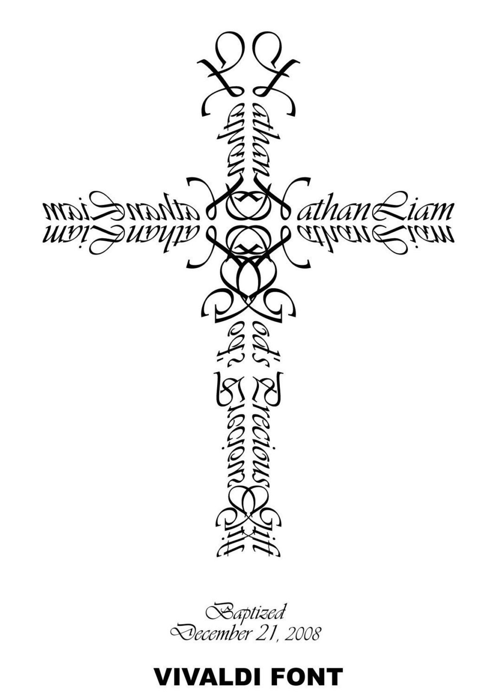 Personalized Baptism Gift Name Cross Print Baptism Cross - Etsy