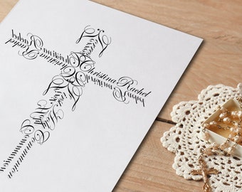 First Communion Gift Girl - Personalized Cross - Communion Cross Gift For Girls - Communion Gifts - Girl 1st Communion Cross - FREE SHIPPING