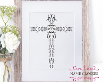 Personalized Name Cross gift for Women Men, Religious thank you gifts, Christian Decor, Custom Name & Verse, Faith art, Mother Father Pastor