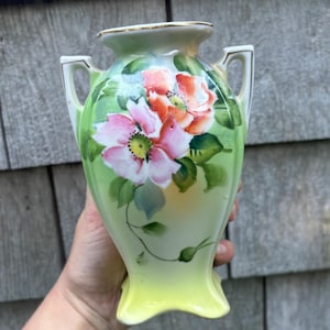 Hand Painted Floral Vase