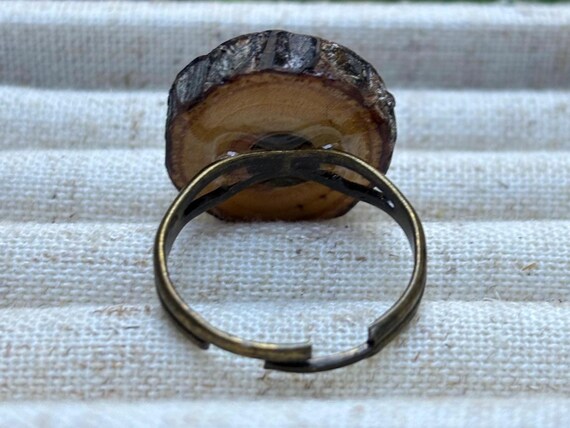 Wood Adjustable Statement Ring - image 4