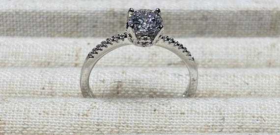 Sterling Silver Solitaire Ring - image 4