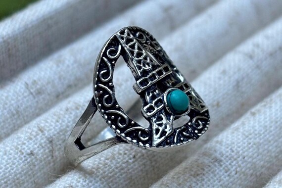 Turquoise Eiffel Tower Ring - image 4
