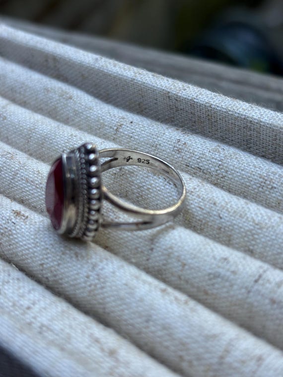 Sterling Silver Ruby Ring - image 5