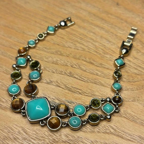 Turquoise Multi-Stone Bracelet - image 1