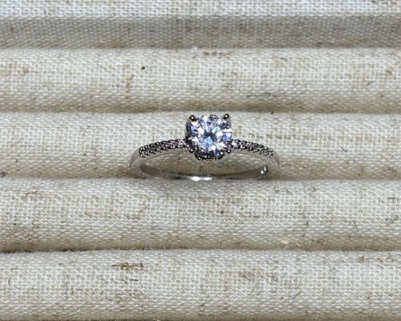 Sterling Silver Solitaire Ring - image 3