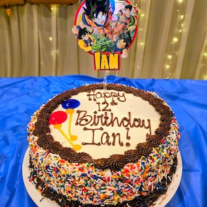 Anime Dragon Birthday 3D Shaker Cake Topper