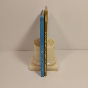 Alabaster Bookends Architectural Columns, Vintage Italy