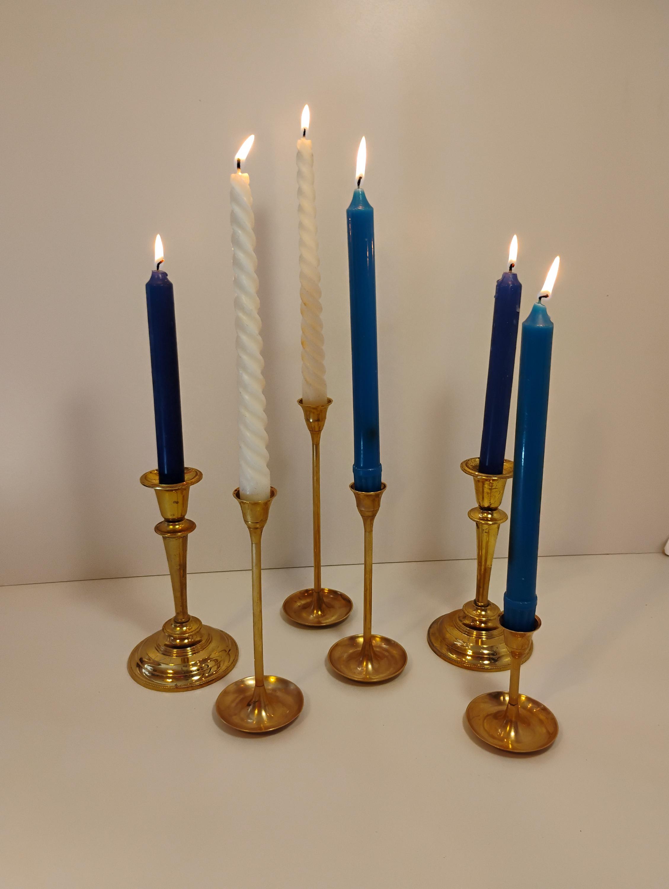 ✵US❃Vintage★真鍮製キャンドルホルダー 真鍮製キャンドルホルダー / Vintageガラスカバー付き / 1976年