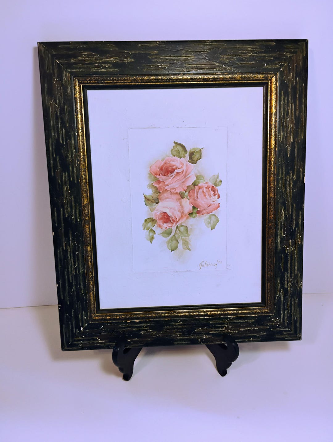 Live Art Roses Framed Still Life Rose Botanical Art - Etsy
