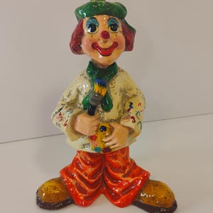 Vintage Alvarez Mexico Paper Mache Clown Signed  B-11 1970’s