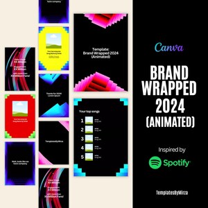 Spotify Wrapped Template Canva - Etsy