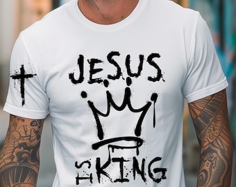 Jesús es rey, diseño cristiano SVG PNG, fe SVG, versículo bíblico, descarga digital