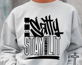 Be Salty Stay Lit Christian SVG PNG shirt design, Jesus svg, digital download