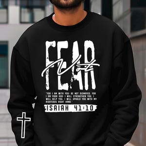 Fear not shirt design svg png , Christian Scripture art, Jesus svg, Bible verse, digital download