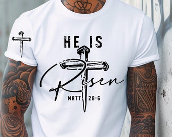 He is Risen svg png, Matthew 28:6, Risen svg, retro easter svg, Easter Christian svg, Easter bible verse svg, Jesus svg, digital download
