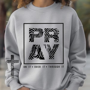 Christian Pray svg png design, Bible verse shirt design, Faith svg, Prayer svg digital download