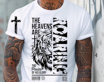 Heavens are Roaring svg PNG Christian Sublimation Design, Faith svg,  Jesus Shirt, Bible Verse Shirt, digital download