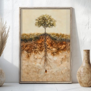 Parable of the Mustard Seed DIGITAL PRINT, Christian Art, Jesus Poster, Bible Verse WALL art, Mustard Tree, Faith Print, digital download