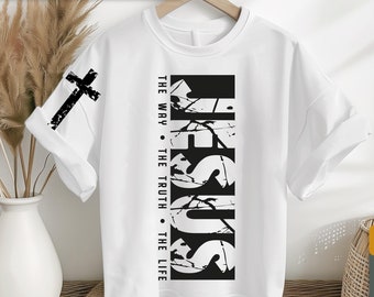 Sublimation png de Jésus svg, svg de Jésus-Christ, conception de chemise Jésus, svg chrétien, foi svg, téléchargement numérique