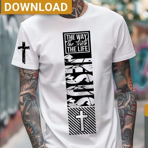 Jesus svg png design, Christian men, Religious gift, Scripture shirt , digital download