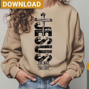 Jesus Christ design svg png sublimation, Christian Faith svg, Bible verse svg, Religious gift, digital download