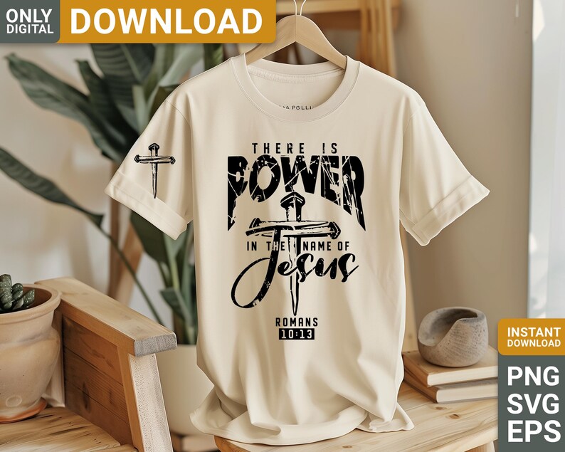 Power in the Name of Jesus Svg, Cross Svg, Inspirational Svg, Bible Svg ...