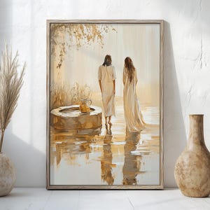 Woman at the well,Christian wall art printable, digital download