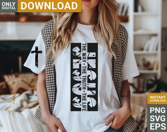 Jesus Christ svg png sublimation shirt design, Faith svg,  digital download