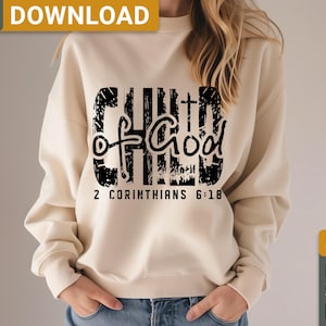 Kind van God retro christelijk ontwerp svg png, geloof svg, religieus geschenk, digitale download