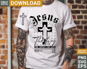 Jesus SVG PNG, Christian Shirt Design (Digital Download)
