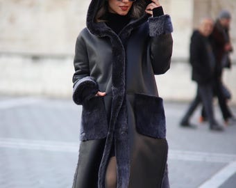 Cappotto In Pelle Di Pecora Shearling Toscana Marrone - 100 - Foto 3