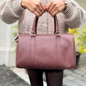 Leather Handbag for Women – Custom Handmade Purse – Top Handle Shoulder Bag – Genuine Leather Tote – Personalized Gift for Her