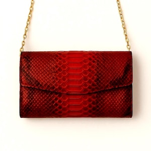Python Snakeskin Handbag | Real Snake Skin Shoulder Bag for Women | Exotic Leather Purse | Handmade Luxury Bag