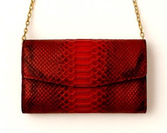 Python Snakeskin Handbag: Handmade Exotic Leather Shoulder Bag