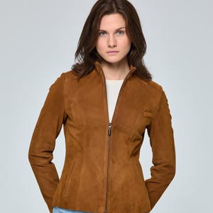 Handmade Suede Leather Jacket: 70s Retro Western Style image 1