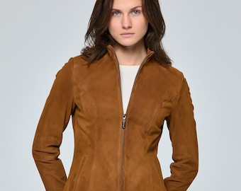 Handmade Suede Leather Jacket: 70s Retro Western Style
