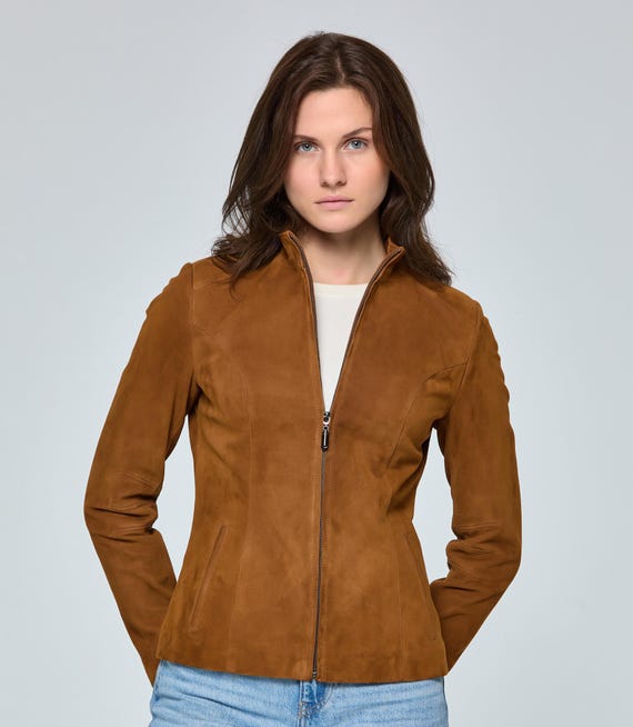 Handmade Suede Leather Jacket: 70s Retro Western Style