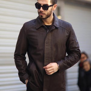 Handmade Lambskin Leather Biker Jacket: Slim Fit Vintage Style