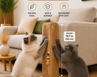 Corner Cat Scratching Mat for Furniture Protection | Sisal Cat Scratch Pad | Sofa Corner Scratch Guard | Wall Mounted Cat Scratcher