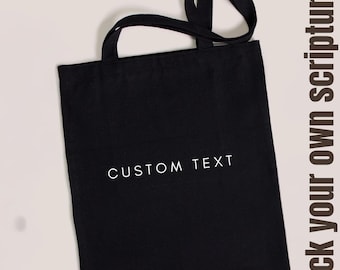 Custom Scripture Tote Bag: Personalized Bible Verse, Christian Gift