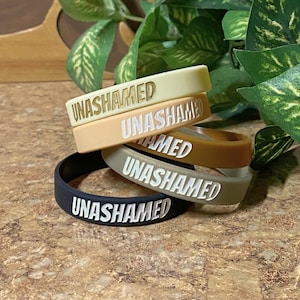 Christian Wristband Set| UNASHAMED | Silicone Wristbands | Bible Verses | Faith Based | Scripture | Jesus | Christian Bracelets | Gifts